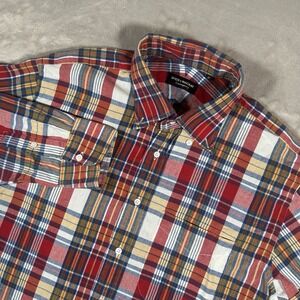 Spier & Mackay Shirt Mens 17 Contemporary Multi Tartan Plaid Cloth Button Down